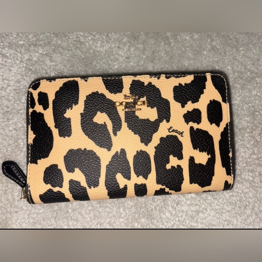 Coach Leopard Print Wallet